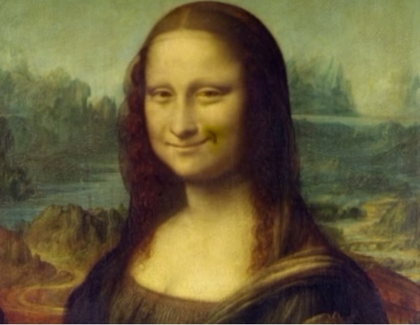 Give us a smile, Mona Lisa
